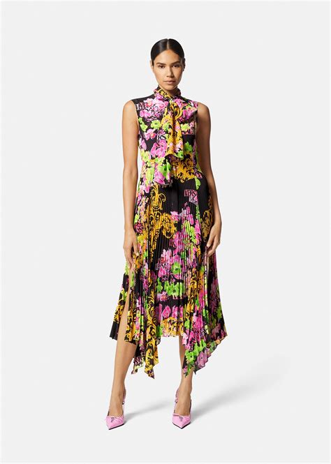 versace orchid dress|Logo Orchid Midi Shirt Dress .